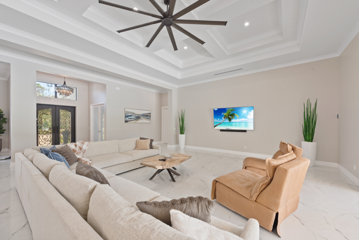 Great room at Brynwood Estate, Fort Myers