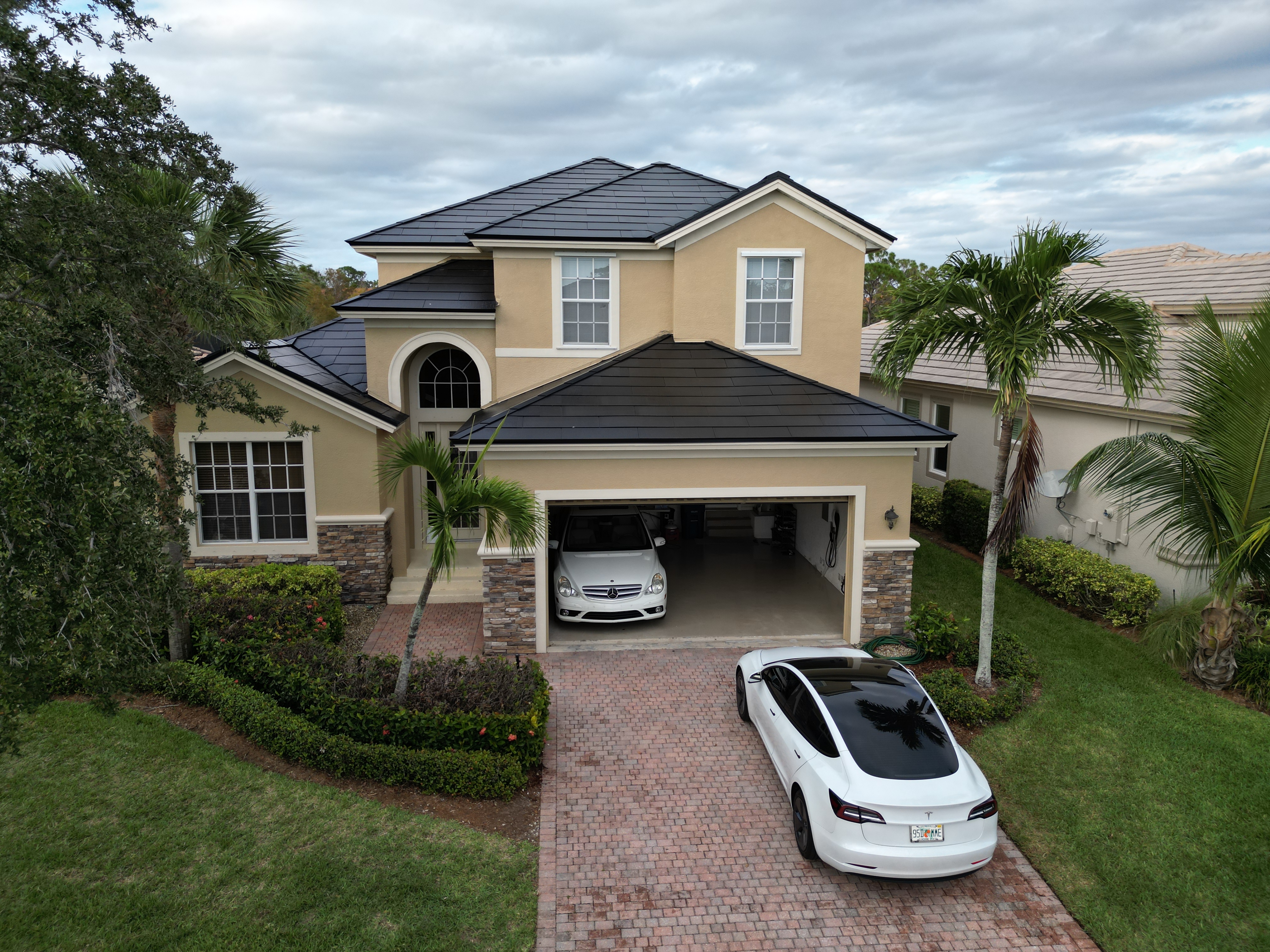 Tesla Solar Roof on a Naples home